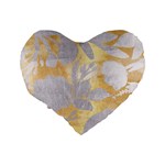 gold silver Standard 16  Premium Flano Heart Shape Cushions Back