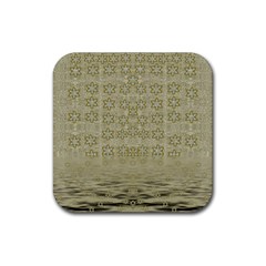 Shooting Stars Over The Sea Of Calm Rubber Coaster (square)  by pepitasart