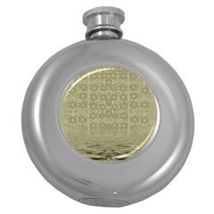 Shooting Stars Over The Sea Of Calm Round Hip Flask (5 Oz) by pepitasart