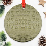 Shooting Stars Over The Sea Of Calm Round Ornament (Two Sides) Front