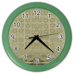 Shooting Stars Over The Sea Of Calm Color Wall Clocks by pepitasart