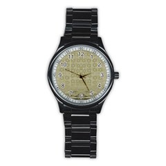 Shooting Stars Over The Sea Of Calm Stainless Steel Round Watch by pepitasart