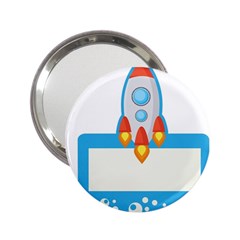 Rocket Spaceship Clip Art Clipart 2.25  Handbag Mirrors