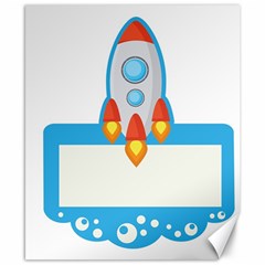 Rocket Spaceship Clip Art Clipart Canvas 8  x 10 