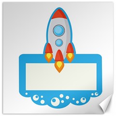 Rocket Spaceship Clip Art Clipart Canvas 12  x 12  