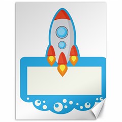 Rocket Spaceship Clip Art Clipart Canvas 18  x 24  