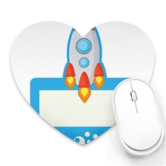 Rocket Spaceship Clip Art Clipart Heart Mousepads