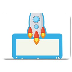 Rocket Spaceship Clip Art Clipart Large Doormat  by Celenk