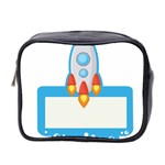 Rocket Spaceship Clip Art Clipart Mini Toiletries Bag 2-Side Front