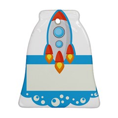 Rocket Spaceship Clip Art Clipart Ornament (Bell)