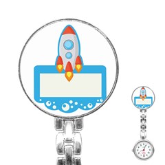 Rocket Spaceship Clip Art Clipart Stainless Steel Nurses Watch by Celenk