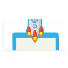 Rocket Spaceship Clip Art Clipart Satin Shawl