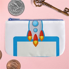 Rocket Spaceship Clip Art Clipart Large Coin Purse