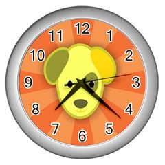 Adoption Animal Bark Boarding Wall Clocks (silver) 