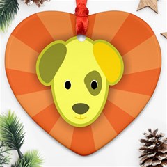 Adoption Animal Bark Boarding Heart Ornament (two Sides) by Celenk