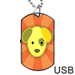 Adoption Animal Bark Boarding Dog Tag Usb Flash (two Sides)