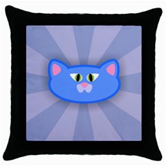 Advertise Animal Boarding Cat Throw Pillow Case (black) by Celenk