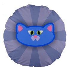 Advertise Animal Boarding Cat Large 18  Premium Flano Round Cushions