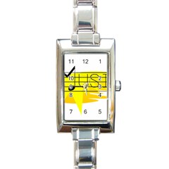 Music Dance Abstract Clip Art Rectangle Italian Charm Watch by Celenk