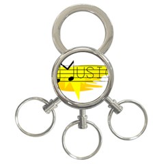 Music Dance Abstract Clip Art 3-ring Key Chains by Celenk