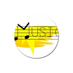 Music Dance Abstract Clip Art Magnet 3  (round) by Celenk