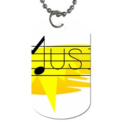 Music Dance Abstract Clip Art Dog Tag (two Sides)