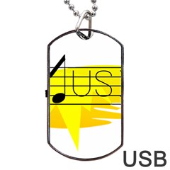 Music Dance Abstract Clip Art Dog Tag Usb Flash (two Sides) by Celenk