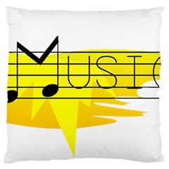 Music Dance Abstract Clip Art Large Flano Cushion Case (one Side) by Celenk