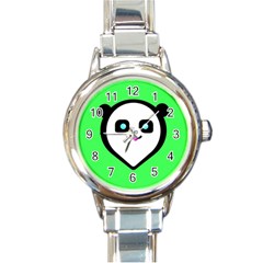 Panda Bear Round Italian Charm Watch by Celenk