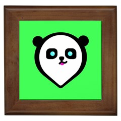 Panda Bear Framed Tiles by Celenk