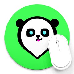 Panda Bear Round Mousepads by Celenk