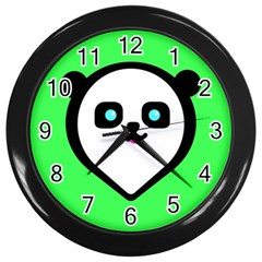 Panda Bear Wall Clocks (black) by Celenk