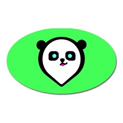 Panda Bear Oval Magnet by Celenk