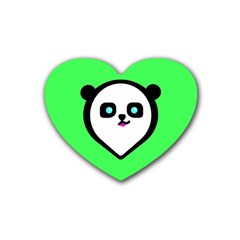 Panda Bear Heart Coaster (4 Pack)  by Celenk