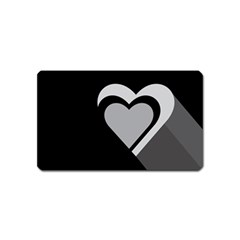 Heart Love Black And White Symbol Magnet (name Card) by Celenk