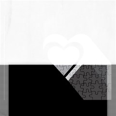 Heart Love Black And White Symbol Rectangular Jigsaw Puzzl by Celenk