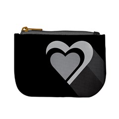 Heart Love Black And White Symbol Mini Coin Purses by Celenk