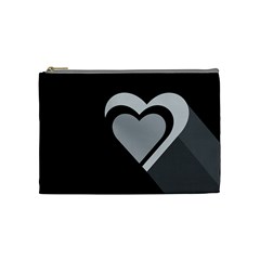 Heart Love Black And White Symbol Cosmetic Bag (medium) 