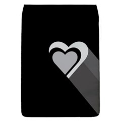 Heart Love Black And White Symbol Flap Covers (l)  by Celenk