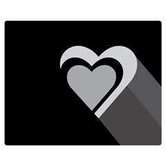 Heart Love Black And White Symbol Double Sided Flano Blanket (medium)  by Celenk