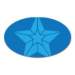 Star Design Pattern Texture Sign Oval Magnet by Celenk