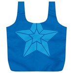 Star Design Pattern Texture Sign Full Print Recycle Bags (L)  Back