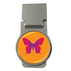 Butterfly Wings Insect Nature Money Clips (round)  by Celenk