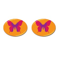 Butterfly Wings Insect Nature Cufflinks (oval) by Celenk