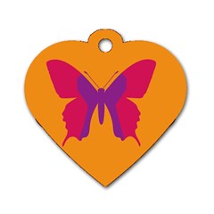 Butterfly Wings Insect Nature Dog Tag Heart (two Sides) by Celenk