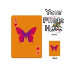 Butterfly Wings Insect Nature Playing Cards 54 (Mini)  Front - Heart4