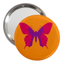 Butterfly Wings Insect Nature 3  Handbag Mirrors by Celenk