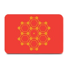 Pentagon Cells Chemistry Yellow Plate Mats by Celenk