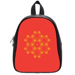 Pentagon Cells Chemistry Yellow School Bag (Small) Front