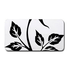 Flower Rose Contour Outlines Black Medium Bar Mats by Celenk